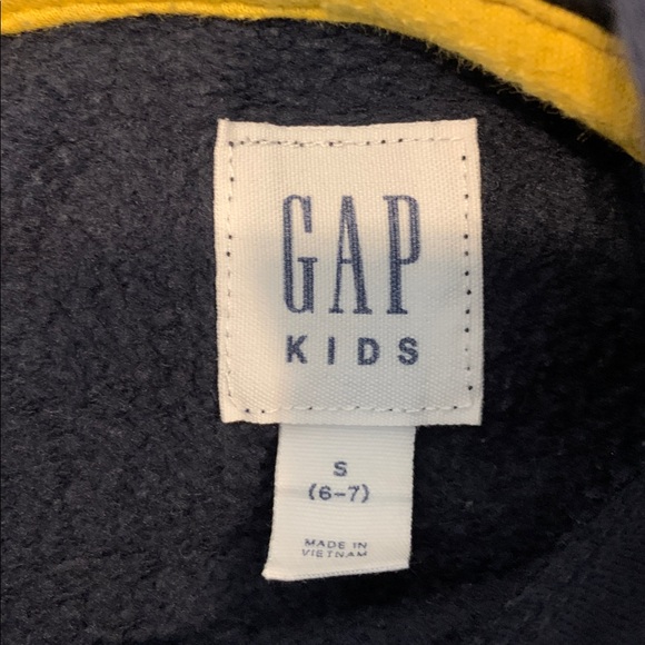 GAP Dark Blue Hoodie with Yellow Lettering 6-7 - Picture 2 of 4